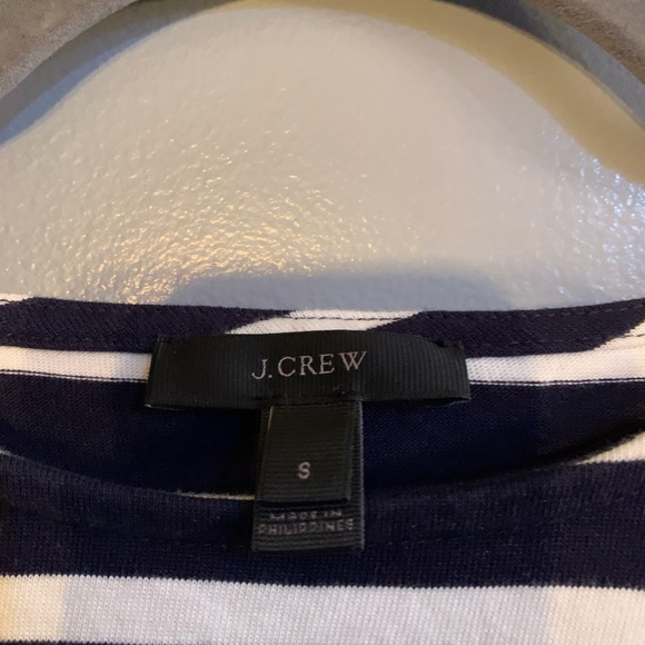 NWOT J. Crew women’s size S striped 100% cotton long sleeve top with belt - Picture 5 of 7